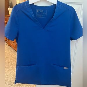 XS Figs Royal Blue Casma 3 Pocket scrub top